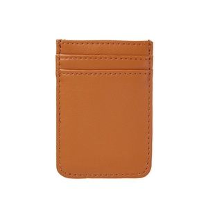 Phone Wallet Sticker Pocket Wallet Card Holder Brown
